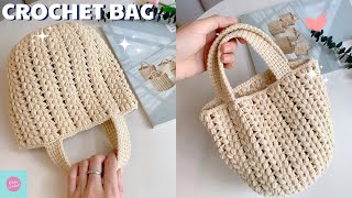 crochet bag tutorial| Hướng dẫn móc chiếc túi cầm tay hoạ tiết đơn giản| ChâuCrochet#142