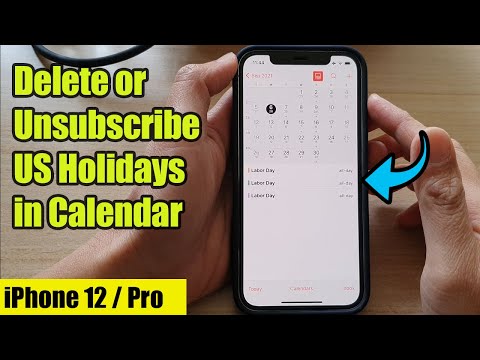 iPhone 12: How to remove or unsubscribe US holidays from the calendar
