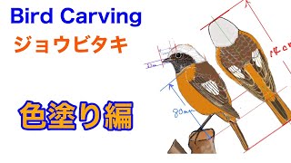 バードカービング（Birdcarving）ジョウビタキ5（色塗り編）ありむら工房