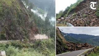 Watch: Massive landslide blocks National Highway 5 in Shimla