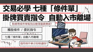 交易必學的超實用七種條件單｜10分鐘學識｜哪一種掛牌指令最適合你的策略?｜觸發條件與委託指令 自動入市與平倉｜華盛通功能推薦 獨家網格條件單