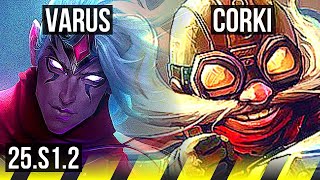 VARUS \u0026 Elise vs CORKI \u0026 Galio (ADC) | KR Master | 25.S1.2