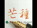 芒種｜24節氣｜書法欣賞｜write chinese｜手書き文字｜中国語を書く｜葉曄×夜夜寫字