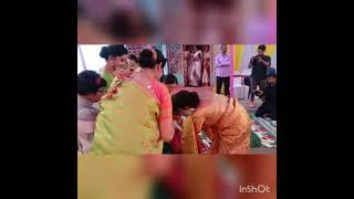 ভাইটিৰ বিয়াৰ জোৰোণ 🎉🎉.. Assamese wedding ritual 🎊🎊