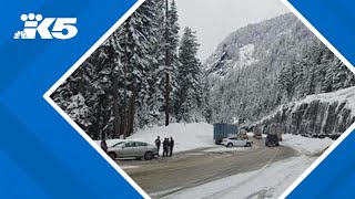 I-90 in both directions closed over Snoqualmie Pass due to crashes