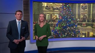 Wisconsin Capitol Holiday Tree lit for the season