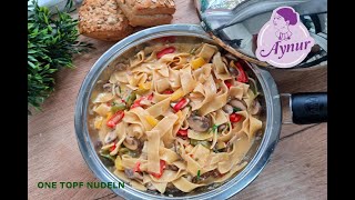 Schnelle one-Pot Pasta I Nudeln und Rest in ein Topf geben und kochen I schnell einfach und  lecker