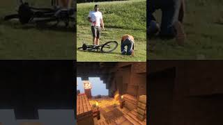 Bike bait prank #minecraftshorts #minecraft #shorts #shortvideo