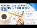 90 How to delete duplicate records in a sql server table