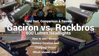 Battle of the Headlights: Gaciron VS. Rockbros