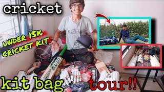 Under 15k cricket kit unboxing 🎁 what is in my cricket🏏 kit bag 🤔