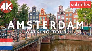 Summer Walk Through Amsterdam | 4K City Tour