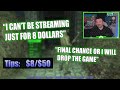 DSP Threatens Viewers To Drop Game if the Figure of $8 Does Not Rise by the End of the Stream!