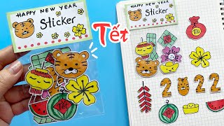 How to make New Year Stickers 2022 | DIY Stickers | Make Sticker Year of the Tiger | Liam Channel