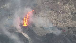 Fissure spatter from Kilauea's west vent