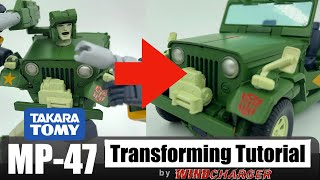 Transforming Tutorial: MP-47 Hound Bot to Alt