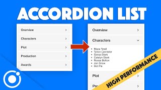 High Performance Animated Accordion List in Ionic