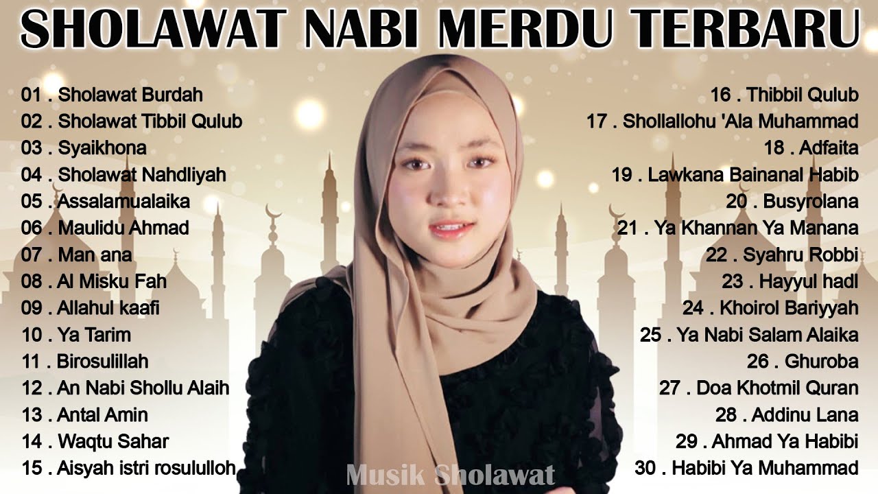 SHOLAWAT NABI MERDU TERBARU 2022 | TANPA IKLAN | Sholawat Burdah | Full ...