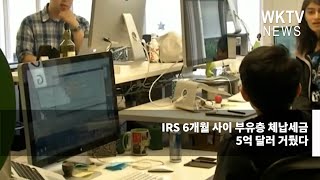 IRS 6개월 사이 부유층 체납세금 5억 달러 거뒀다