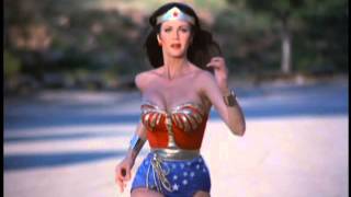 Wonder Woman running in slowmotion