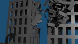 Destroying buildings with Blender physics