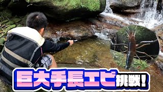 【西表島】巨大手長エビを求めて！！獲った手長エビをソーキそばに入れて食べる！