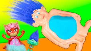 Discovering Surprises with Mr Troll Man and PJ Masks Surprise Operation Game