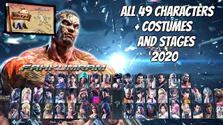 TEKKEN 7 - All 49 Characters \u0026 Costumes + Stages 2020 (All DLC Included)