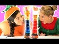 فوزي موزي وتوتي | DIY مع المندلينا | بُرج الألوان |  Tower of colors