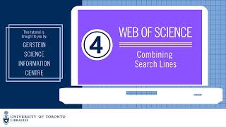 Web of Science 4: Combining Search Lines