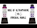 Daniel Smith Color Showdown Ep 3: Rose of Ultramarine and Imperial Purple | Watercolors Comparison