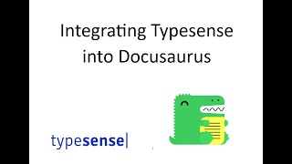 Typesense Docusaurus Integration in a Standalone Environment