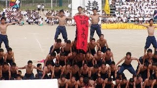 2003 筑紫丘高校大運動会 赤タンブリング（組体操）