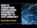 How to Transform Foreclosure Documents from PDF to Text using NLP and Python