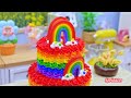 miniature rainbow colorful cake decorating rainbow buttercream cake recipes by yummy bakery