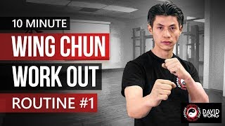 10 Minute Wing Chun Workout Exercises - Routine #1 - Punching and Moving