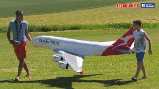FATHER AND SON BUILD AND FLY HUGE Radio Controlled RC QANTAS AIRBUS A380 LARGEST PASSENGER AIRLINER