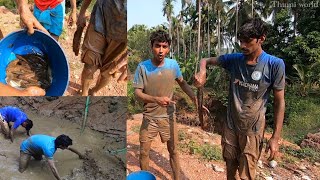 കുളം വറ്റിച്ചു മീൻ പിടിച്ചു🦈Unique Way of Fishing by Draining the Pond