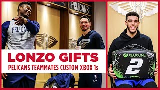 Lonzo Gifts Pelicans Teammates Custom Xbox 1s | New Orleans Pelicans