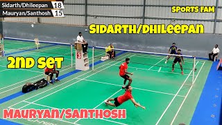 T Sidharth / Dhileepan V vs Mauryan K / Santhosh Gajendran | 2nd Game |  Main Draw R16 TN  Ranking