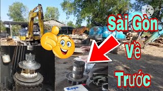 Xe Cuốc miền tây_máy đào kato đặt hàng trong đêm về cơ sở trước Thạnh Phú Bến Tre