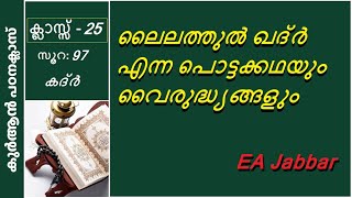 EA Jabbar. കുർ ആൻ പരമ്പര- 25 . (സൂറ: 97  ഖദ്ർ)