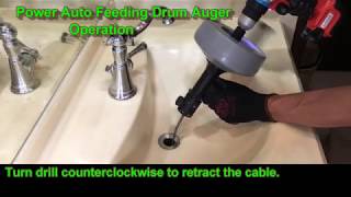 AUTO Feed Drum Auger(電動型自動收送彈簧通管器)-英文版