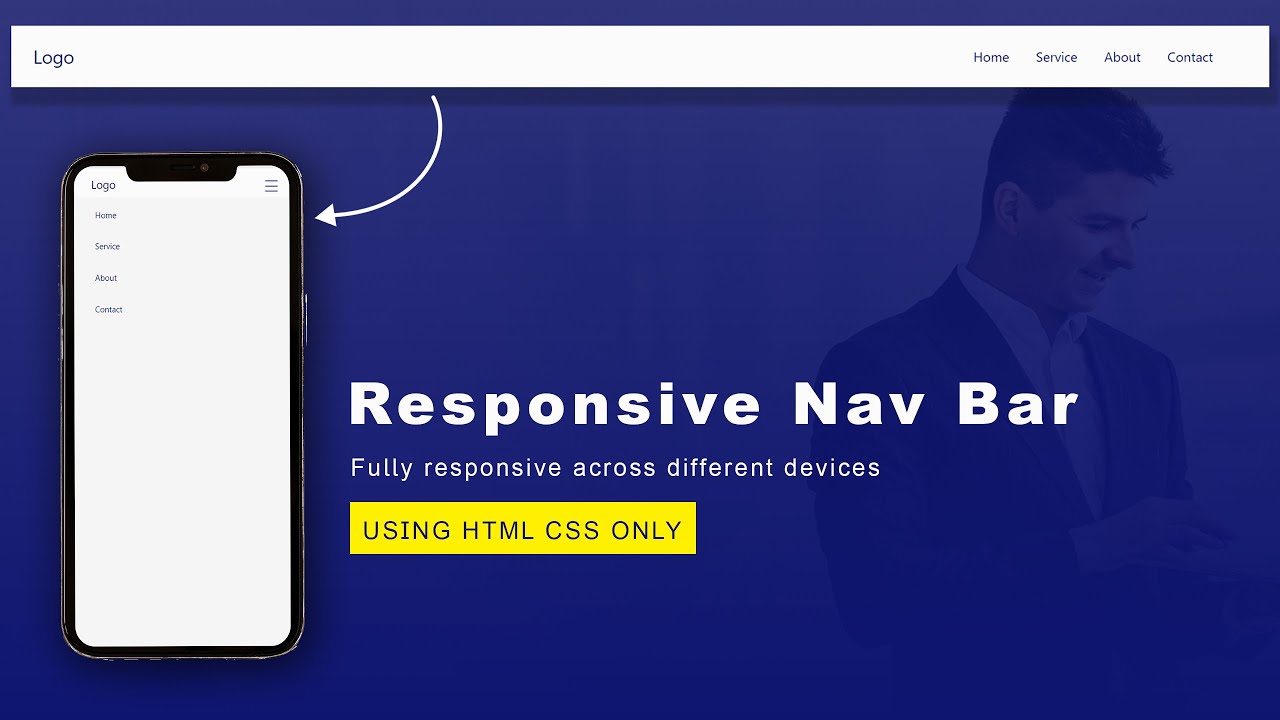 How To Create Responsive Navigation Bar Using HTML And CSS - YouTube