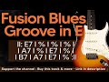 Fusion Blues Groove Guitar Backing Track In E