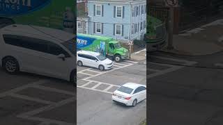 Big rig parked in crosswalk violating a city ordinance #violation