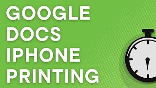 Printing Google Docs from an iPhone