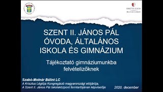 Fenntartói tájékoztató 2020.