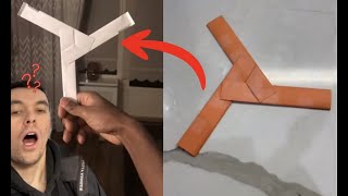 How To Make A TRI-BLADE Boomerang From Home - Step By Step Tutorial..🥷