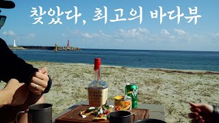 CAMPING in tropical Beach [ Relaxing in seaside ASMR ] / Korean camping food recipe